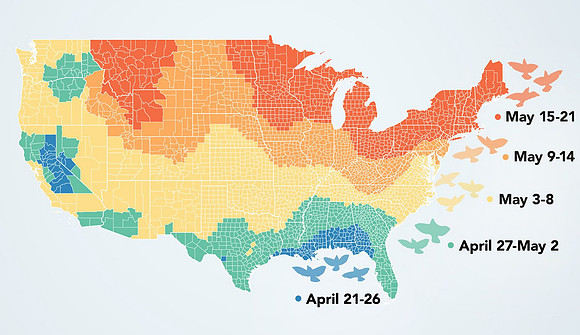 April 2023 Cornell Lab Migration Map