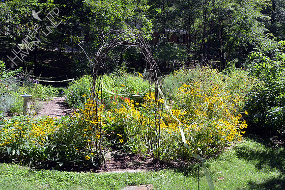 Songbird and Butterfly Garden ready for tour by Missouri Master Gardeners on 9/13/14