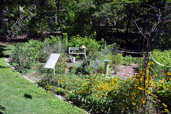 Songbird and Butterfly Garden ready for tour by Missouri Master Gardeners on 9/13/14