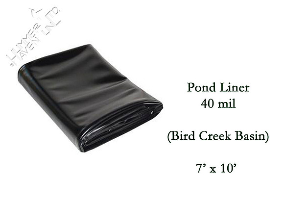 Pond liner used for basin in 2011