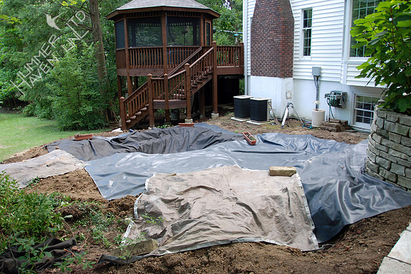 9-11-07  Water Garden liner in place